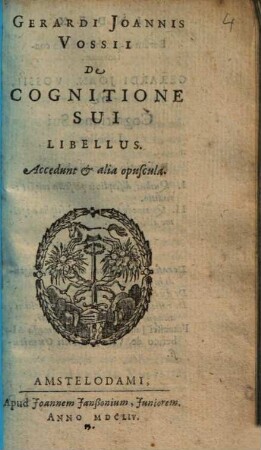 De cognitione sui libellus : Accendunt et alia opuscula