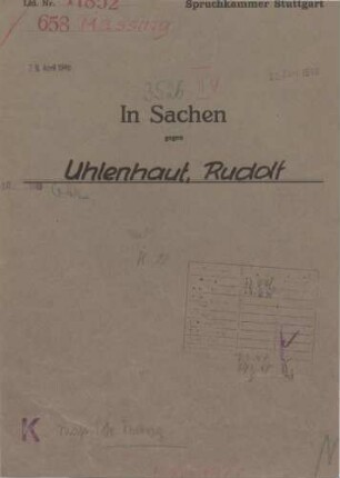 Uhlenhaut, Rudolf