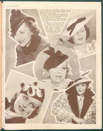 Sombreros de las señoras de las estrellas de Hollywood] [Fotografías]