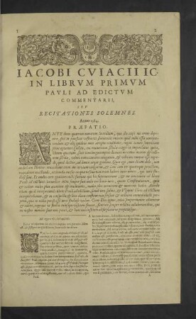 In Librum primum Pauli ad edictum commentarii, seu recitationes solemnes.