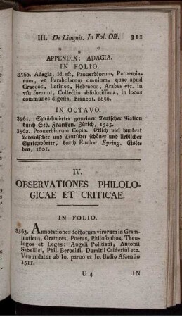 IV. Observationes Philogicae Et Criticae.