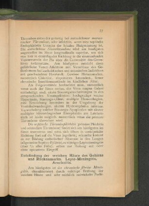 Entzündung der weichen Häute des Gehirns und Rückenmarks. Lepto-Meningitis, Arachnitis.