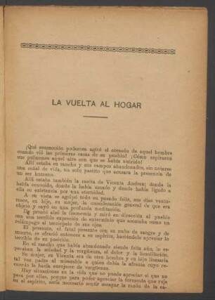 La vuelta al hogar