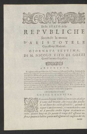 Giornata Settima.
