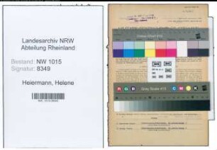 Entnazifizierung Helene Heiermann , geb. 23.10.1906 (Lehrerin)