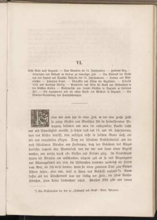 VI. [Erste Reise nach England.]