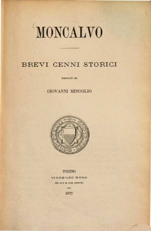 Moncalvo : brevi cenni storici