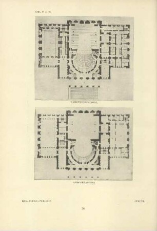 Kgl. Schauspielhaus. Parkettgrundriss. Ranggrundriss. Berlin
