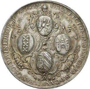 Medaille von Christian Maler auf die vier führenden Bankenstädte Europas, 1624