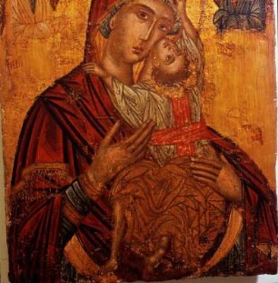 Athen. Byzantinisches Museum 367. Die Panagía Glykofilússa. Au4