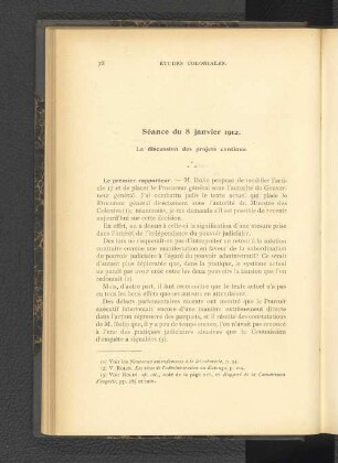 Séance du 8 janvier 1912.