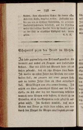 Schutzmittel gegen den Brand im Weitzen