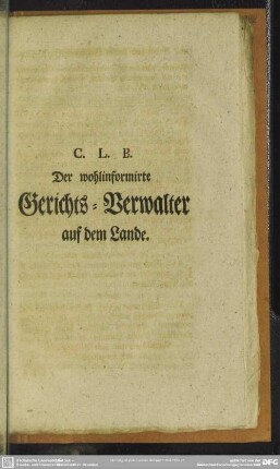 Bilderbecks Gerichts-Verwalter