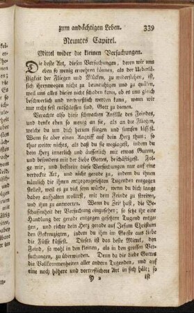 Neuntes Capitel. - Funfzehntes Capitel.
