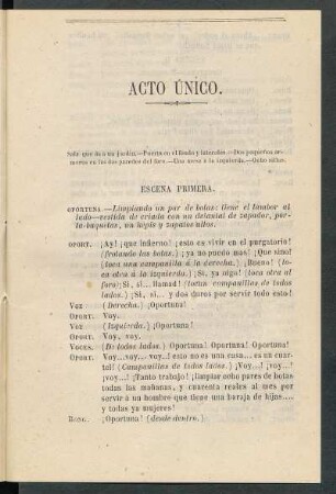 Acto único