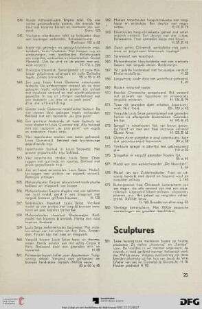 Sculptures (Nr. 581-602)