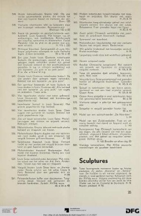 Sculptures (Nr. 581-602)