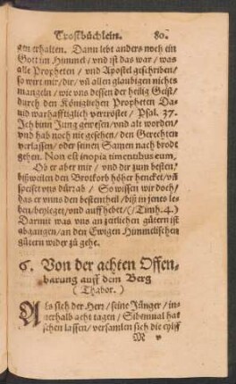 6. Von der achten Offenbarung auff dem Berg (Thabor.)