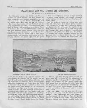 Saarbrücken und St. Johann als Festungen.