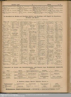 D. Behördenverzeichnis : D. Behörden, Anstalten, Vereine etc.