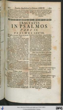 Tractatus In Psalmos Pars Nona.