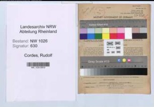 Entnazifizierung Rudolf Cordes , geb. 02.05.1912 (Rechtsanwalt)