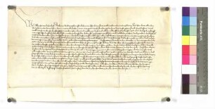 Albrecht von Hohenlohe verkauft an Eberhard und Gerhard von Gemmingen die von Alhus von Neuenstein erkauften Teile am Gericht zu Beutingen; Siegel: Albrecht von Hohenlohe, Beringer von Adelsheim und Zürch von Stetten - nicht angebracht, da der Verkauf nicht zustande kam.