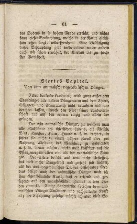 Viertes Capitel. Von dem animalisch-vegetabilischen Dünger.