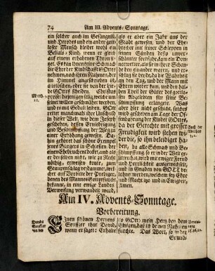 74-92, Am IV. Advents-Sonntage