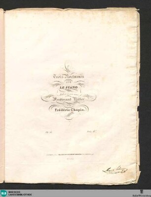 Trois nocturnes pour le piano : op. 15