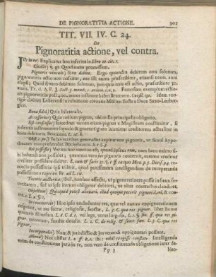 Tit. VII. IV. C. 24. De Pignoratitia actione, vel contra.