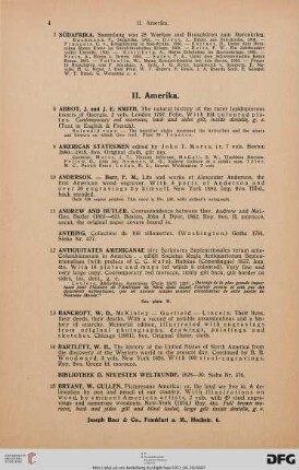 II. Amerika (Nr. 8-89)