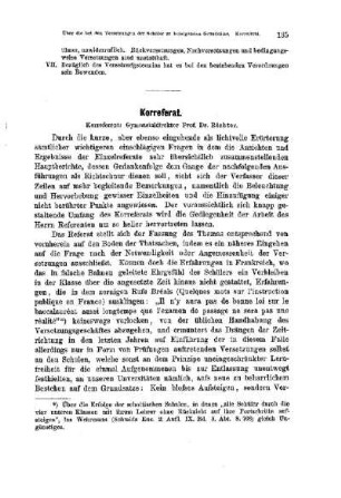 Über die bei den Versetzungen der Schüler zu befolgen den Grundsätze : [Korreferat]