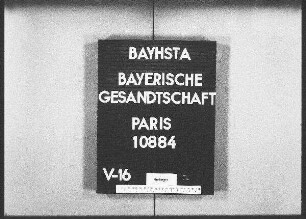 Bursian, Konrad, Dr., Universitätsprofessor in München, Entleihung von griechischen Handschriften aus der Nationalbibliothek in Paris