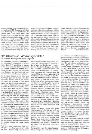 Die Skulptur "Wolkengebilde"