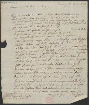 Brief an B. Schott's Söhne : 02.04.1828