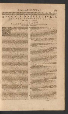 Liber XXVII. Et ad titulum D. de re iudicata & de effectu sententiarum & interlocutionibus iustus Commentarius