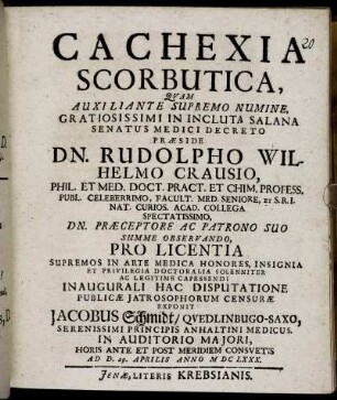 Cachexia Scorbutica