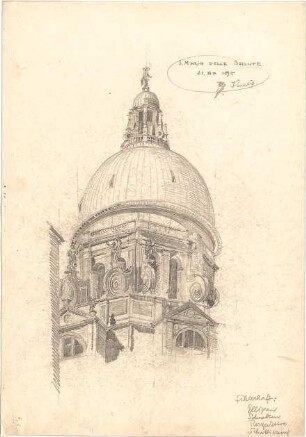 Böhmer, Paul; Florenz, Venedig (Italien); Bauaufnahmen - Santa Maria della Salute, Venedig (Perspektive)