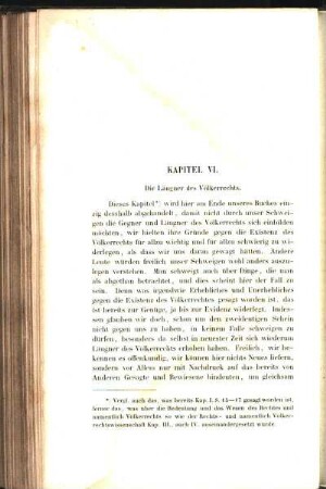 Kapitel VI. Die Läugner des Völkerrechts.