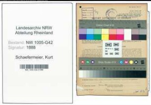 Entnazifizierung Kurt Schaefermeier , geb. 05.06.1905 (Schneider)