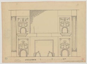 Wadelheim bei Rheine (Kreis Steinfurt): Hof Horstmann. Saalkamin im Haupthaus (Ansicht)