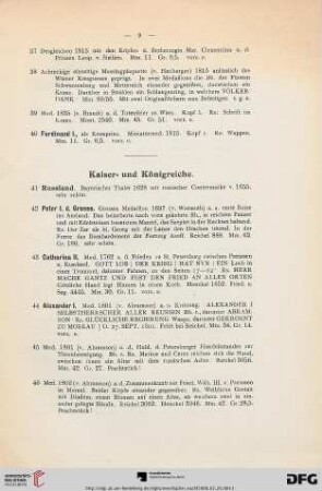 Kaiser- und Königreiche (Nr. 41-143)