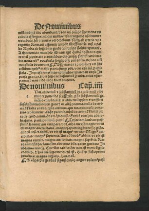 De nominibus Cap[itulum]. iiii