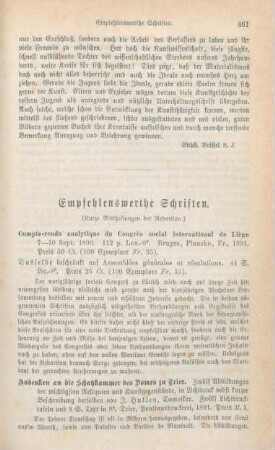 461-468 Empfehlenswerthe Schriften