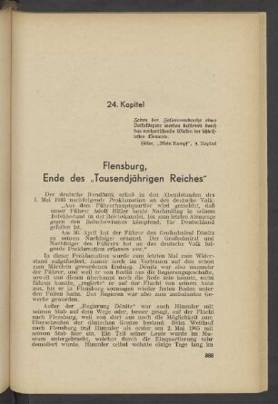 24. Kapitel Flensburg, Ende des "Tausendjährigen Reiches"