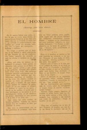 El hombre : (Monólogo para actor cómico)