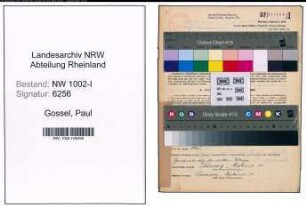 Entnazifizierung Paul Gossel, geb. 19.11.1900 (Geschaeftsfuehrer)