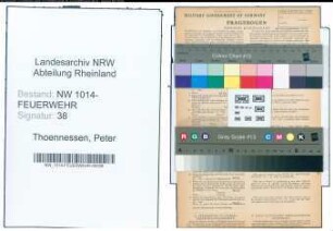 Entnazifizierung Peter Thoennessen , geb. 18.01.1894 (Maler)