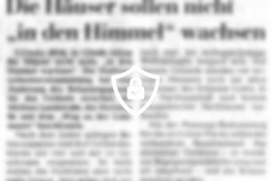 Die Häuser sollen nicht "in [Name maskiert] wachsen